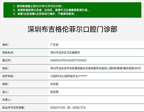 深圳布吉格伦菲尔口腔门诊部是正规医院吗?