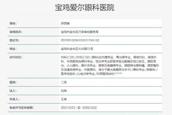 宝鸡爱尔眼科医院特色项目及技术优势