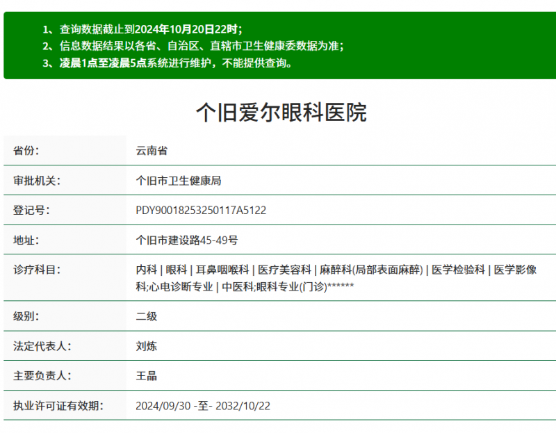个旧爱尔眼科医院医生团队经验稳定。